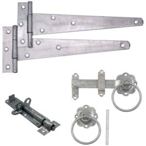 Gate kit A - Ring Latch, Pad Bolt and Hinges